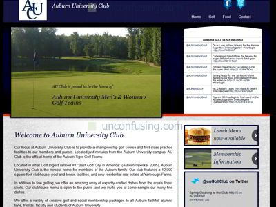 We're proud to be a part of AU Club!  We designed them a great new website with lots of information and links.  Then, we filled it up with Twitter!  Because AU Club is the home of Auburn Men's and Women's Golf, we are streaming their Twitter accounts live to the home page in the form of a golf leaderboard.