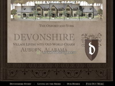Devonshire is a residential development in Auburn that had an old flash site.  We took it over and rebuilt it when they wanted to do a site overhaul.  Now, it features search-friendly content, really big fonts, and clean, clear pictures.