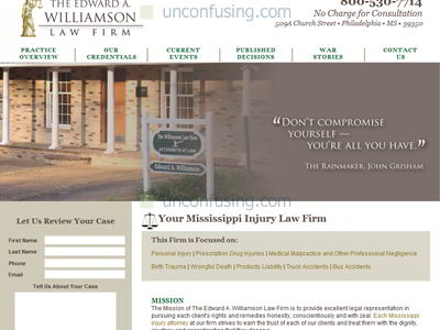 This is a law firm in Mississippi that needed a new website.  They wanted something simple yet effective that was also very search friendly.  We happily provided it to them, on behalf of another company.