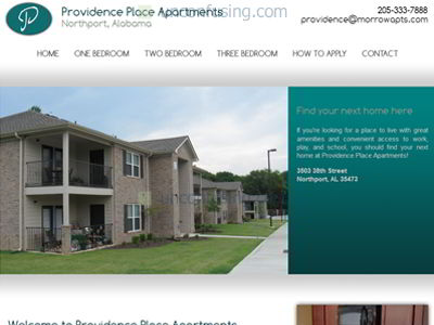 Located in Northport, Alabama, Providence Place Apartments are managed by Morrow Realty Company.  Being just a few miles out side of Tuscaloosa, the client was eager to create a presence online to reach college students looking for a place to call home.  Each of the websites we do for the apartments they manage use a similar custom template but are unique to their logo, colors, and content.