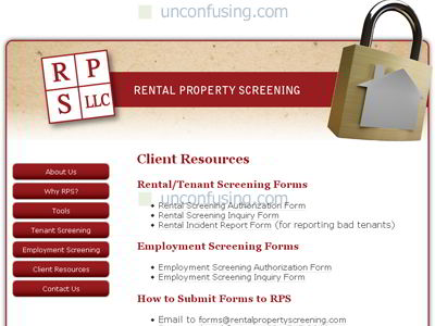 RPS screens potential tenants and employees for their clients.  We designed an informational website for them and digitized a whole bunch of paper forms so their clients can access them easily online.