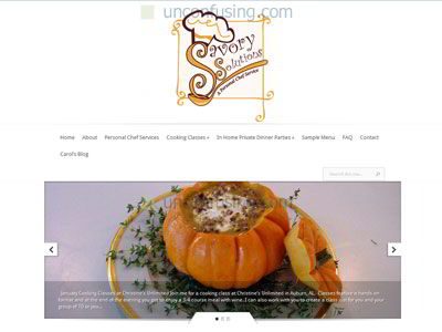 Savory Solutions is a personal chef service based in Auburn, Alabama.  The client was looking to 'clean up' the previous site and make it more user friendly.  They also wanted to be able to document new ideas and recipes for their customers so we integrated a blog.  The end result was an interactive and attractive site that visitors can easily navigate through!