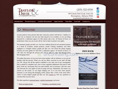 Traylor & Davis is a law firm in Birmingham Alabama specializing in business legal services and immigration law.  We took a very outdated site and rebuilt everything from the ground up - in conjunction with a name change and a firm 