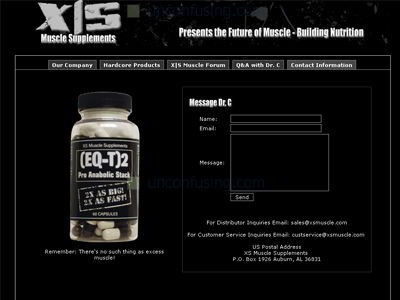 X|S Muscle sells muscle supplements to both retailers and individuals.  Unconfusing integrated the site with PayPal, integrated a forum, and created an AJAX-based FAQ section.  

This site was very simple but important to the client and spreading their product.

UPDATE: This site has been taken offline because the product is no longer available.