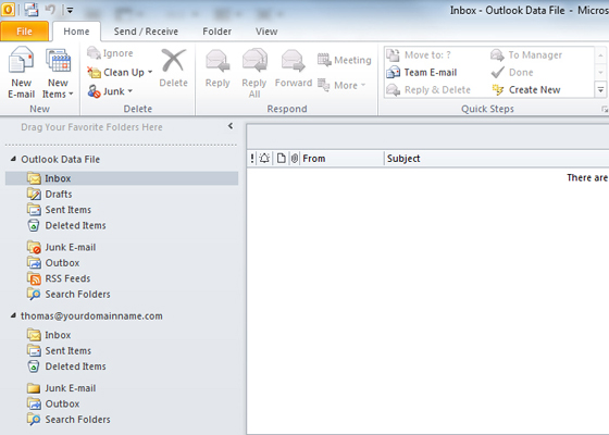 Outlook 2010 Email Setup
