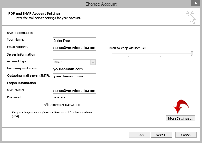 Outlook 2013 Email Setup