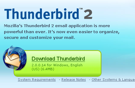 thunderbird intall step 1